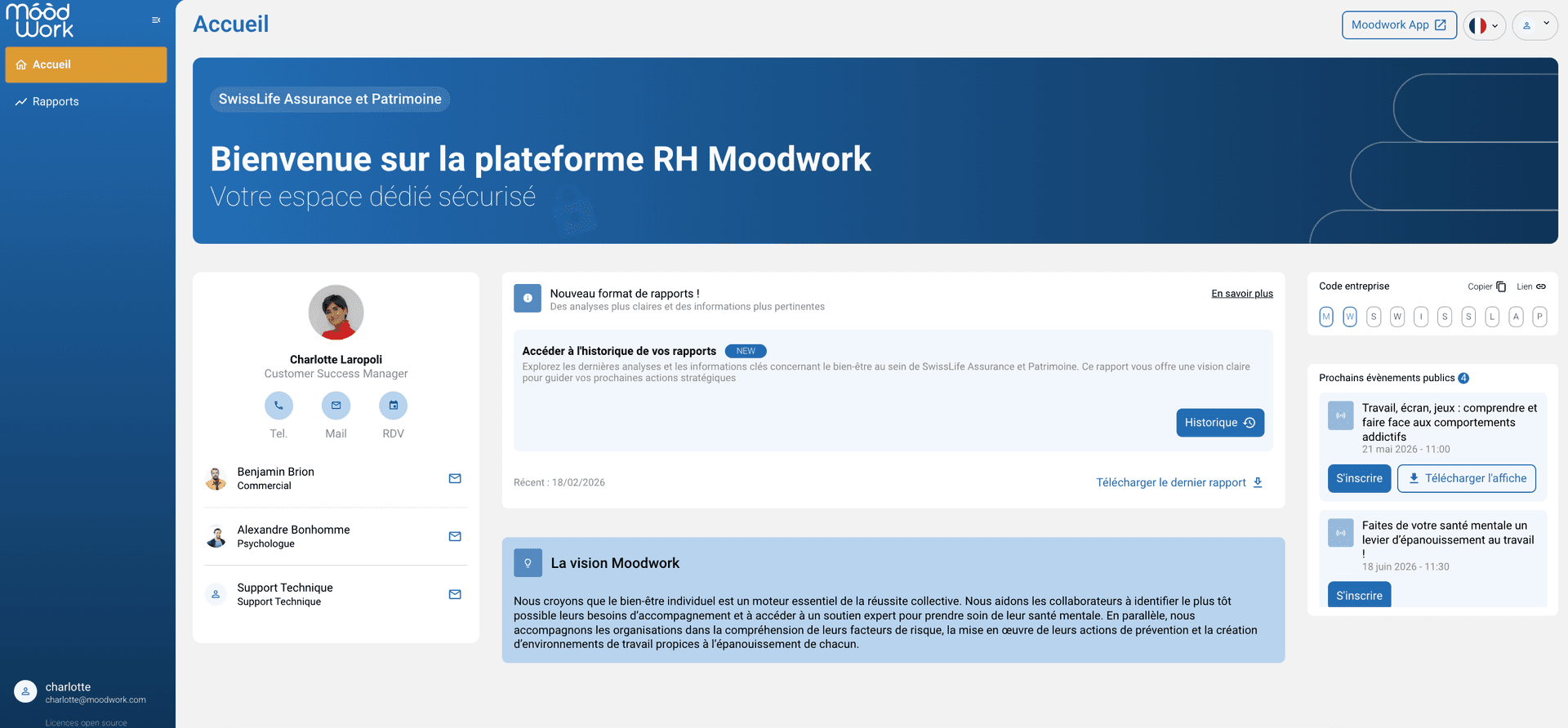 Espace RH et pilotage Moodwork