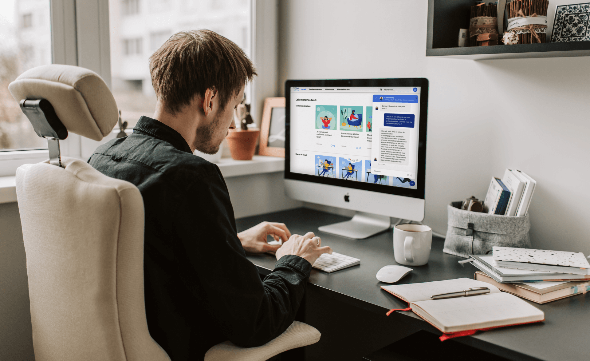 Plateforme Moodwork — Collections et Chat
